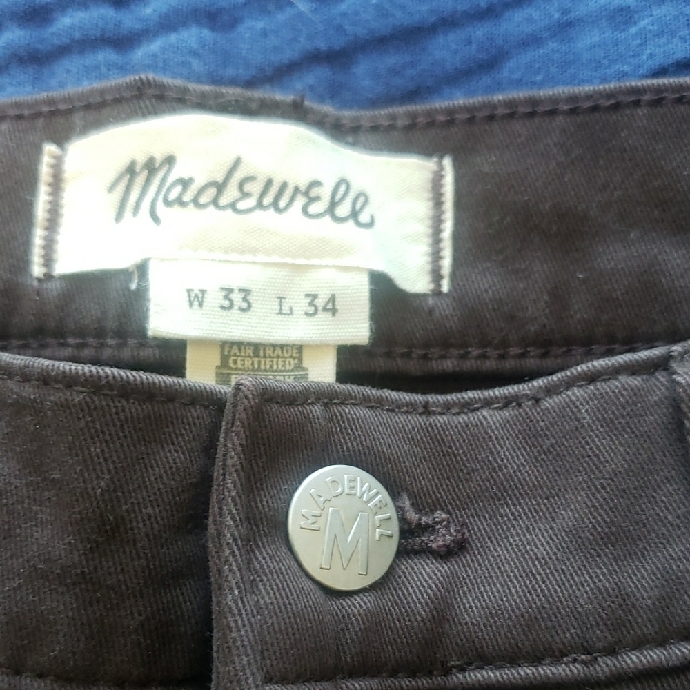 Madewell Men's Straight Jeans - Deep Brown - Picture 7 of 9